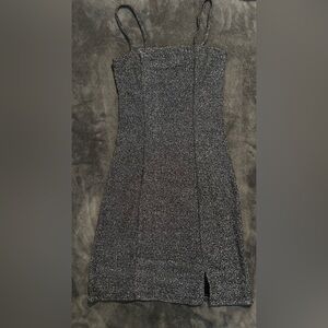 H&M Sleeveless Sparkle Dress in Black